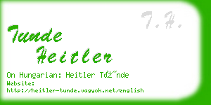 tunde heitler business card